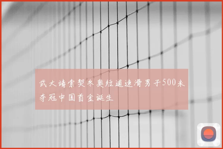武大靖索契冬奥短道速滑男子500米夺冠中国首金诞生